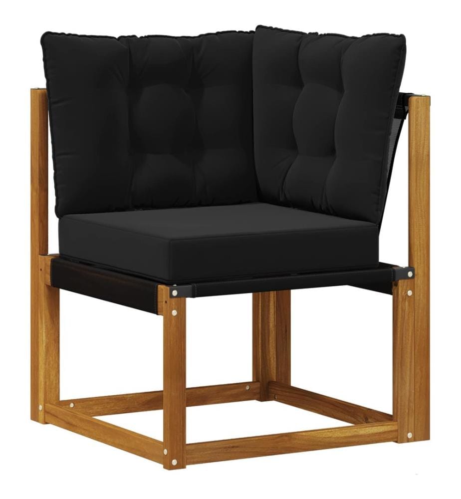 vidaXL Ensemble de canapés d'extérieur 7 pcs Naturel et Noir