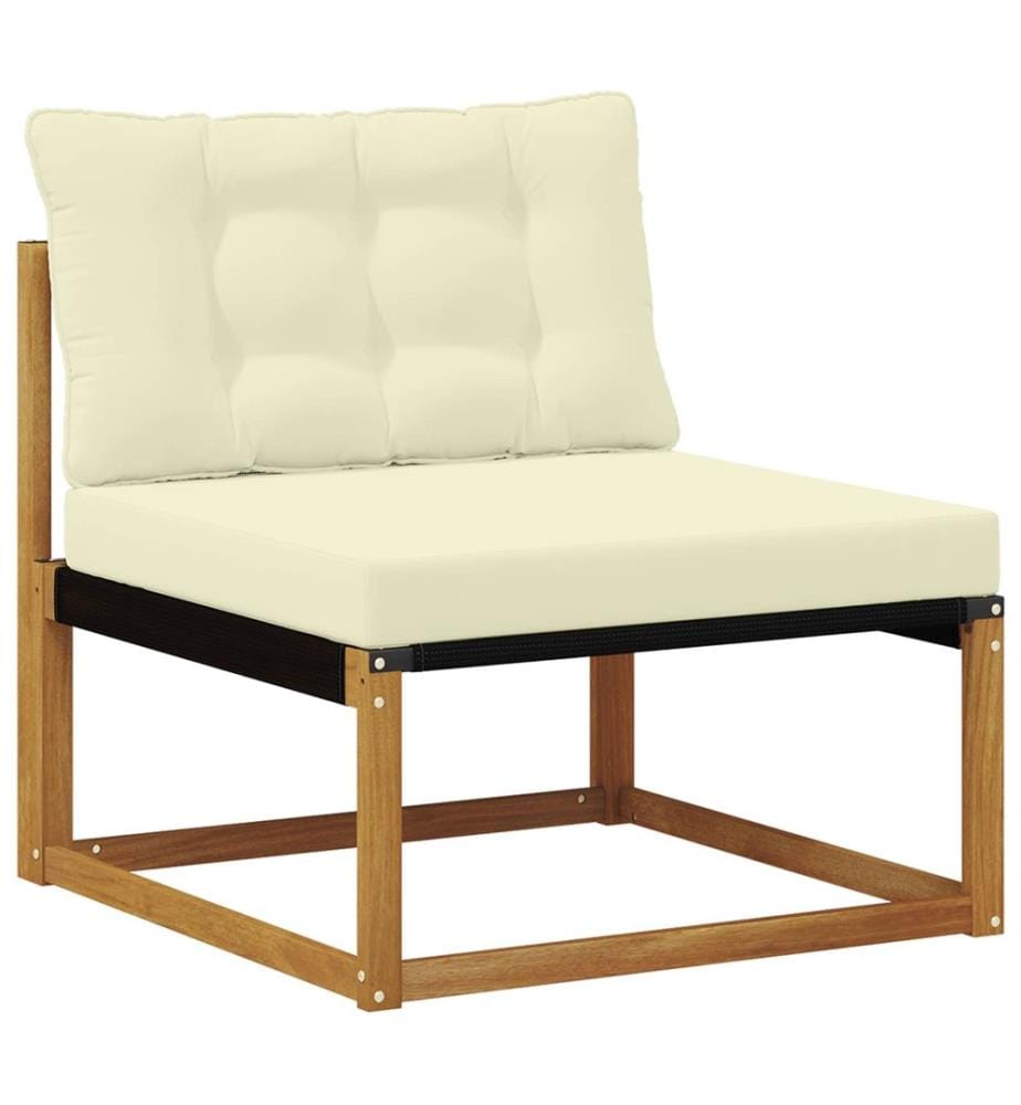 vidaXL Ensemble de canapés d'extérieur 6 pcs Naturel et Crème