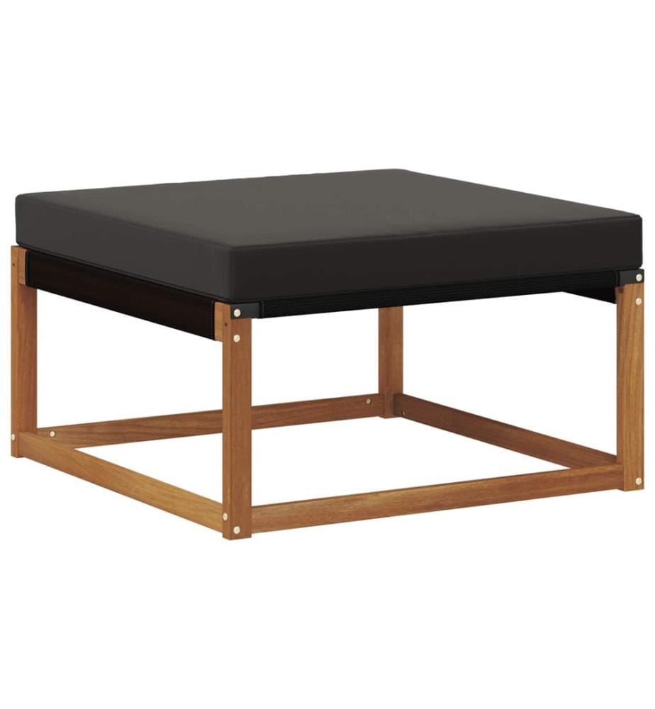 vidaXL Ensemble de canapés d'extérieur 4 pcs Naturel et Noir