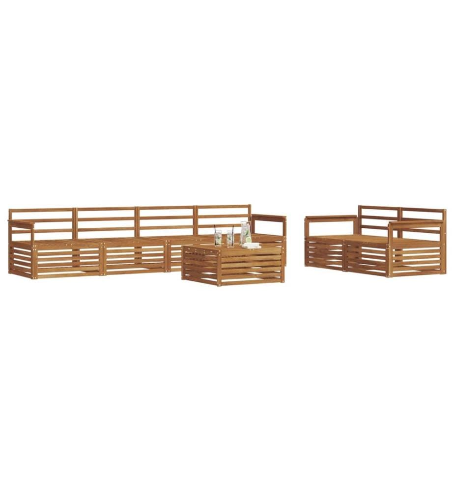 vidaXL Ensemble de canapés d'extérieur 7 pcs Naturel