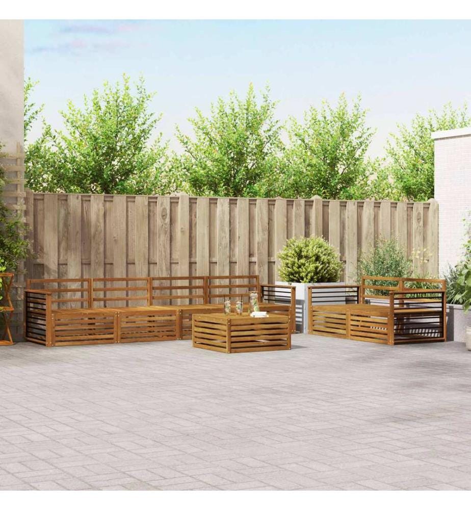 vidaXL Ensemble de canapés d'extérieur 7 pcs Naturel