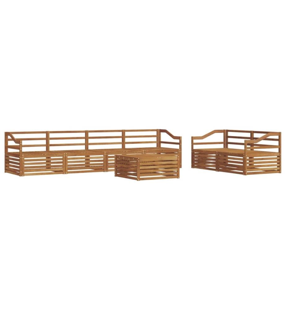 vidaXL Ensemble de canapés d'extérieur 7 pcs Naturel