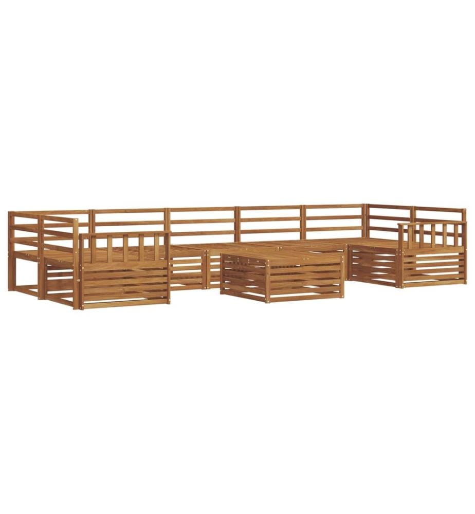 vidaXL Ensemble de canapés d'extérieur 8 pcs Naturel