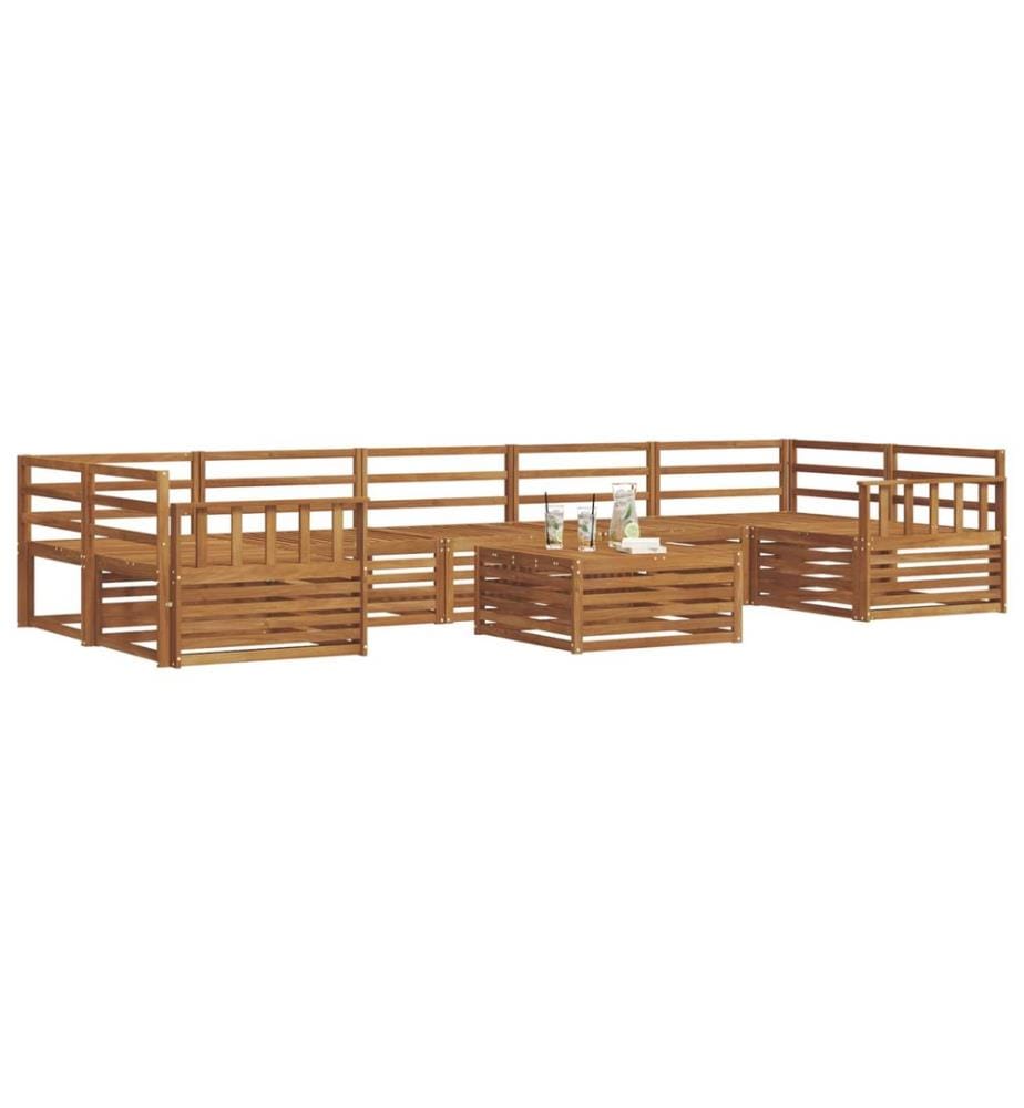 vidaXL Ensemble de canapés d'extérieur 8 pcs Naturel