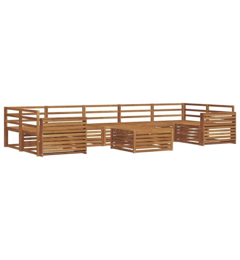 vidaXL Ensemble de canapés d'extérieur 8 pcs Naturel