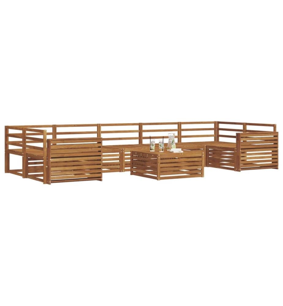 vidaXL Ensemble de canapés d'extérieur 8 pcs Naturel