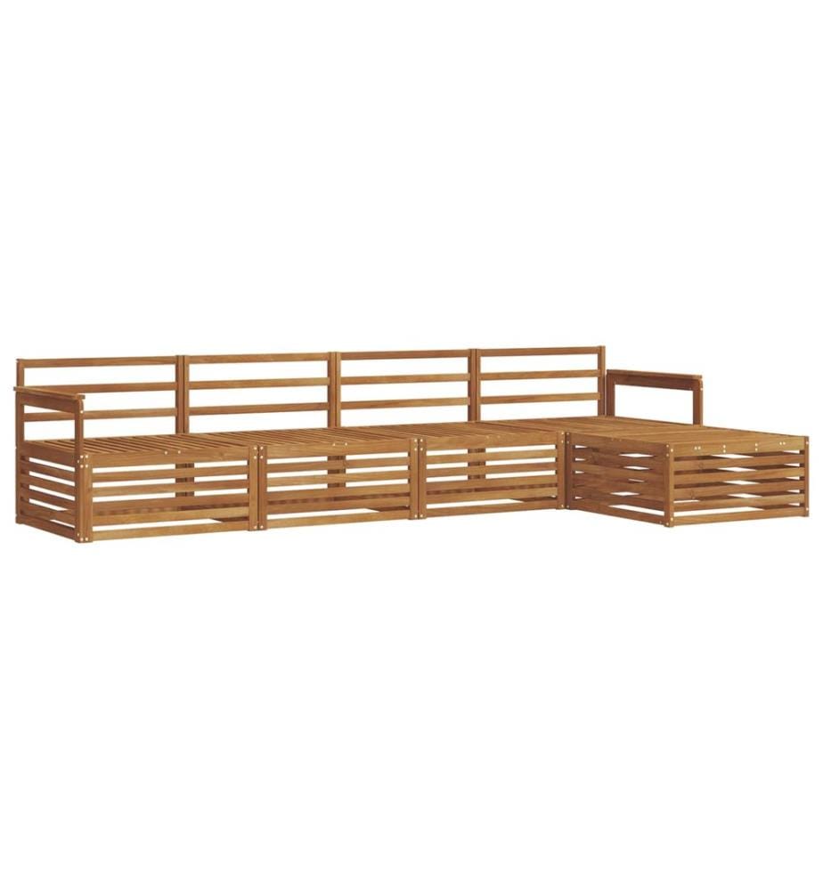 vidaXL Ensemble de canapés d'extérieur 5 pcs Naturel