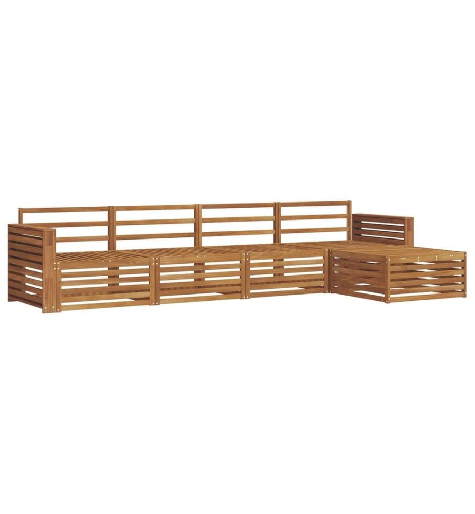 vidaXL Ensemble de canapés d'extérieur 5 pcs Naturel