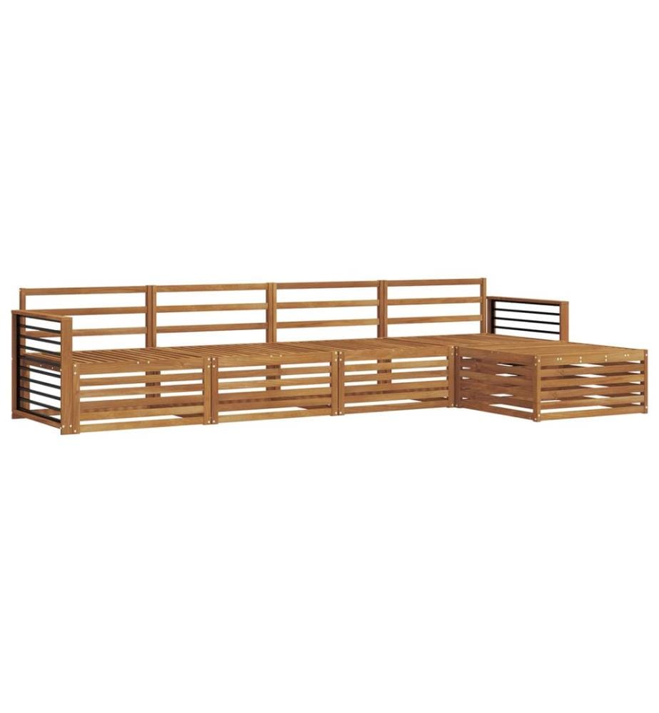 vidaXL Ensemble de canapés d'extérieur 5 pcs Naturel