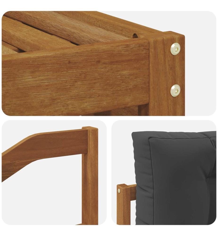 vidaXL Ensemble de canapés d'extérieur 5 pcs Naturel et Anthracite