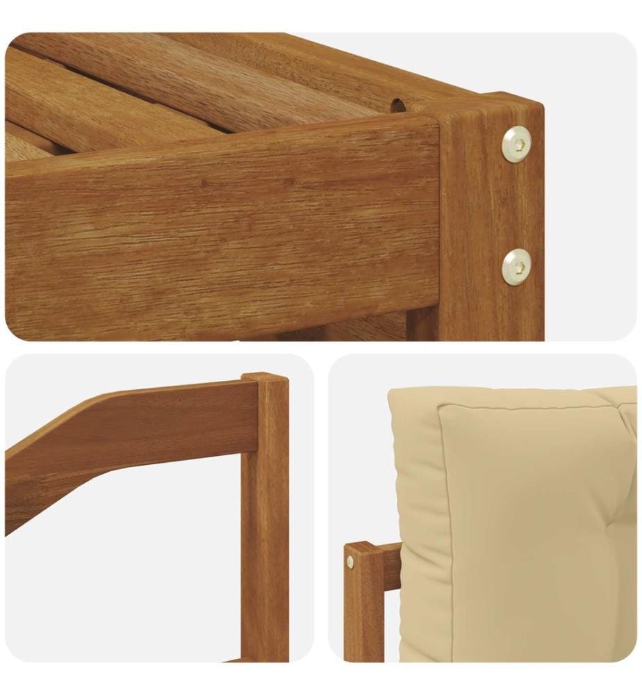 vidaXL Ensemble de canapés d'extérieur 5 pcs Naturel et Beige