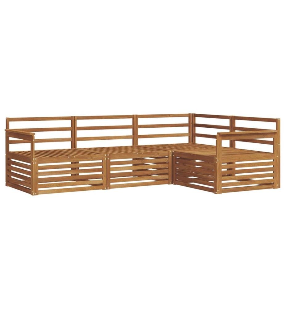 vidaXL Ensemble de canapés d'extérieur 4 pcs Naturel