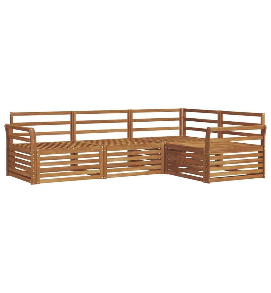 vidaXL Ensemble de canapés d'extérieur 4 pcs Naturel