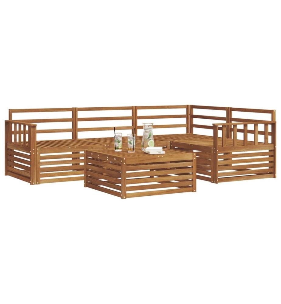 vidaXL Ensemble de canapés d'extérieur 5 pcs Naturel