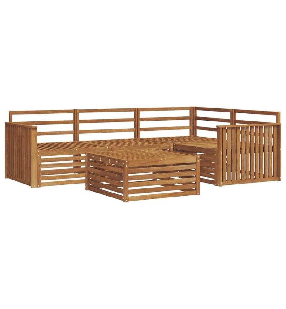 vidaXL Ensemble de canapés d'extérieur 5 pcs Naturel