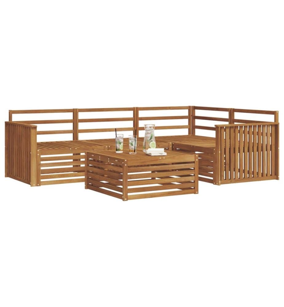 vidaXL Ensemble de canapés d'extérieur 5 pcs Naturel