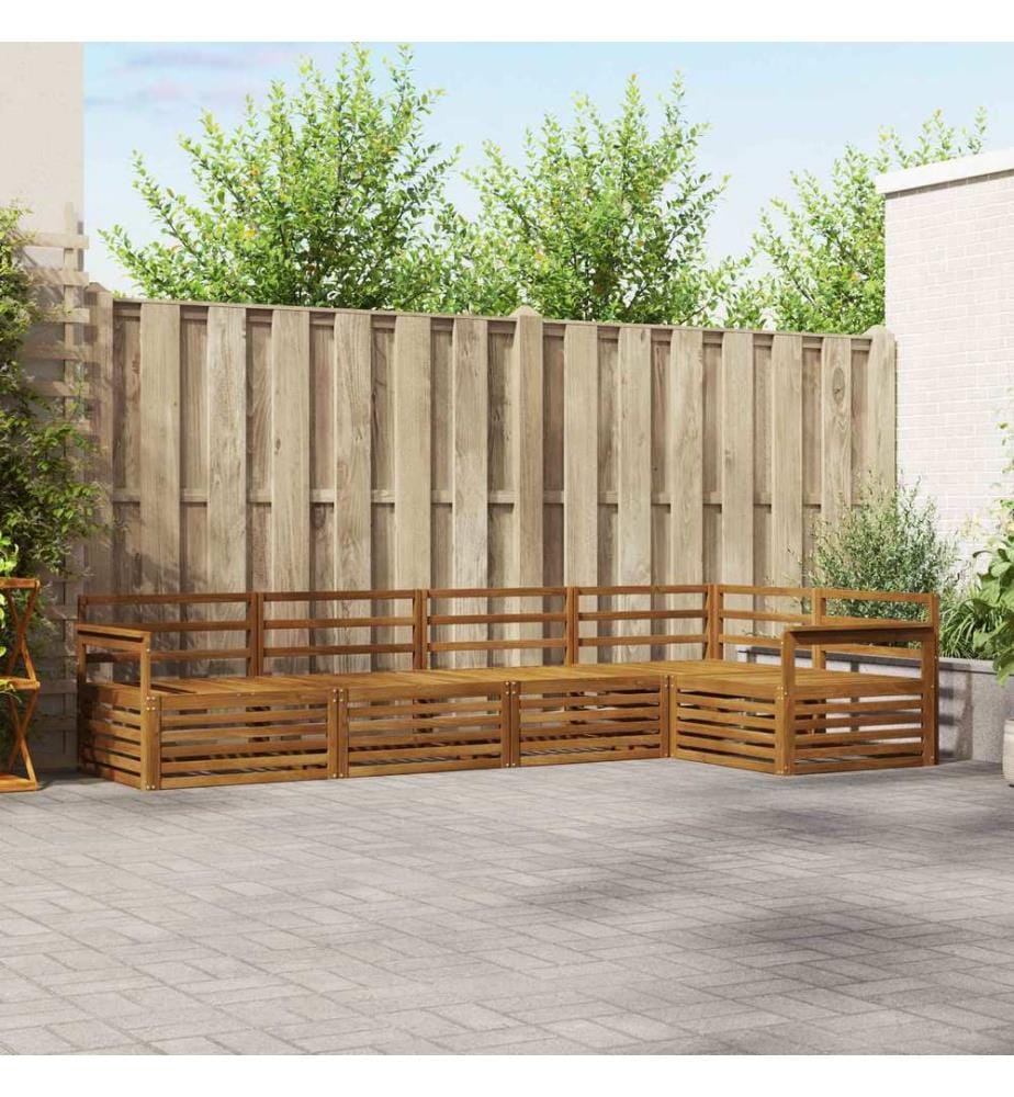 vidaXL Ensemble de canapés d'extérieur 5 pcs Naturel