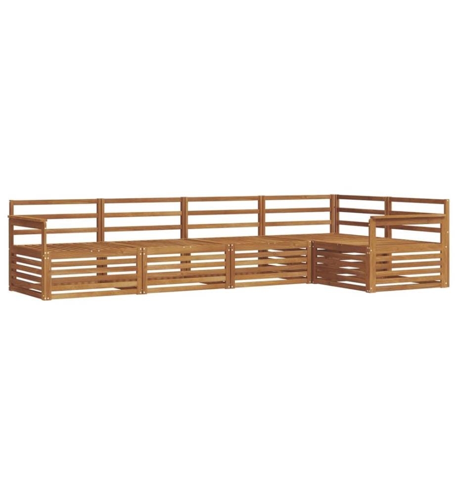 vidaXL Ensemble de canapés d'extérieur 5 pcs Naturel