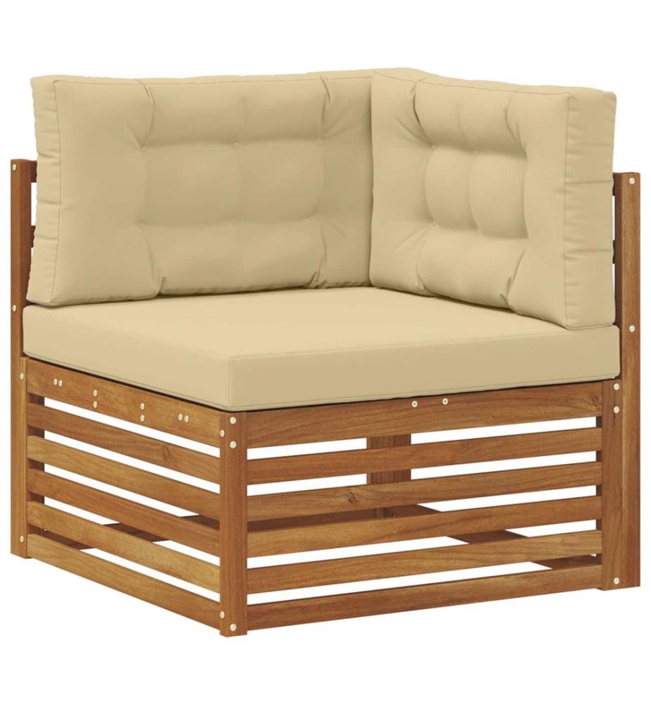 vidaXL Ensemble de canapés d'extérieur 5 pcs Naturel et Beige