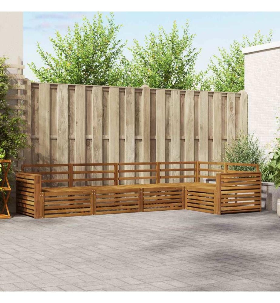 vidaXL Ensemble de canapés d'extérieur 5 pcs Naturel