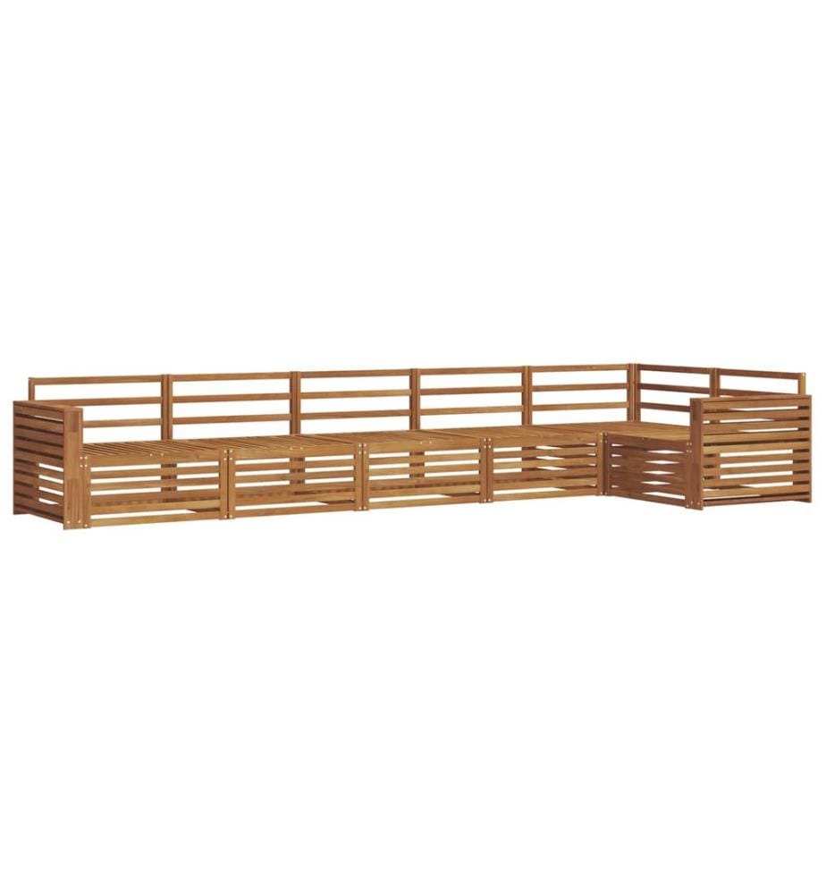 vidaXL Ensemble de canapés d'extérieur 6 pcs Naturel