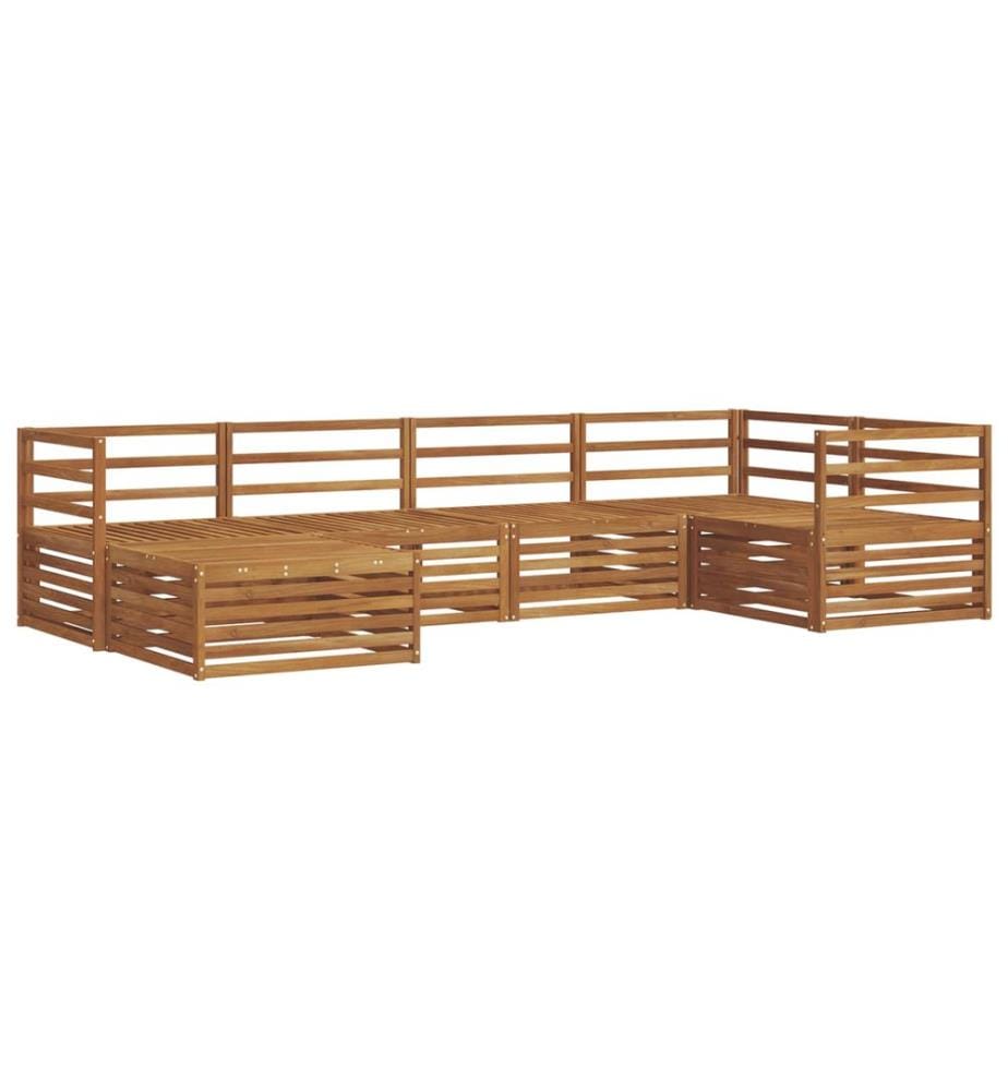 vidaXL Ensemble de canapés d'extérieur 6 pcs Naturel