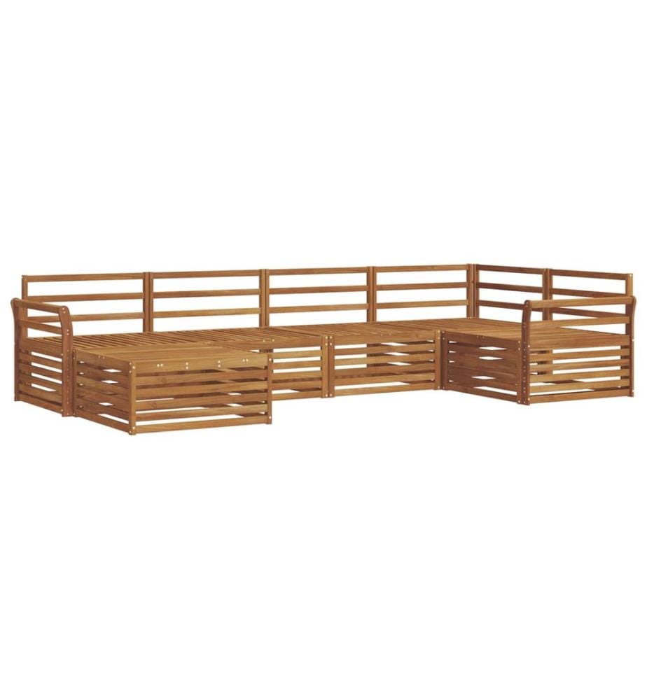 vidaXL Ensemble de canapés d'extérieur 6 pcs Naturel