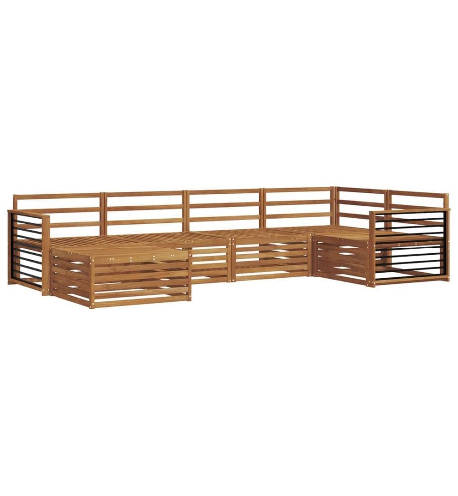 vidaXL Ensemble de canapés d'extérieur 6 pcs Naturel