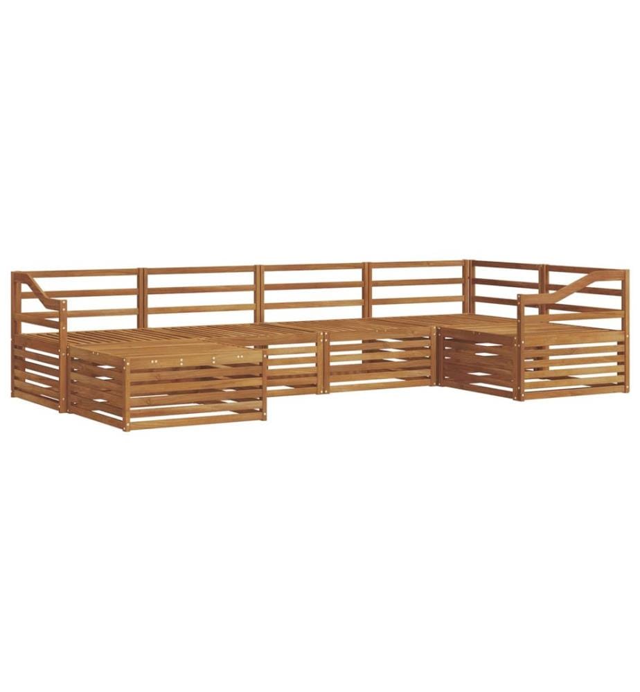 vidaXL Ensemble de canapés d'extérieur 6 pcs Naturel