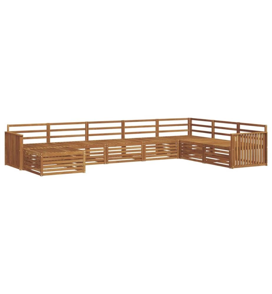 vidaXL Ensemble de canapés d'extérieur 8 pcs Naturel