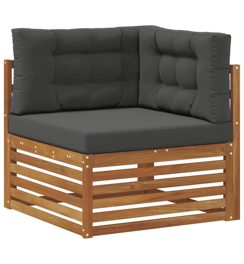 vidaXL Ensemble de canapés d'extérieur 9 pcs Naturel et Anthracite