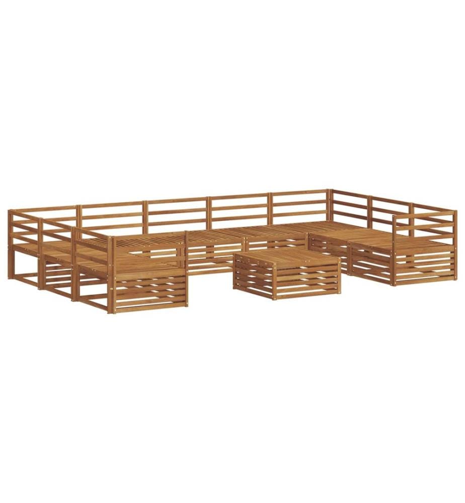 vidaXL Ensemble de canapés d'extérieur 10 pcs Naturel