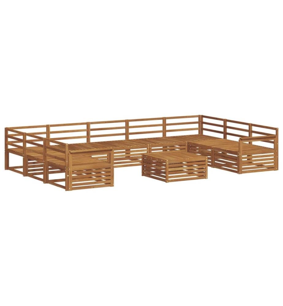 vidaXL Ensemble de canapés d'extérieur 10 pcs Naturel