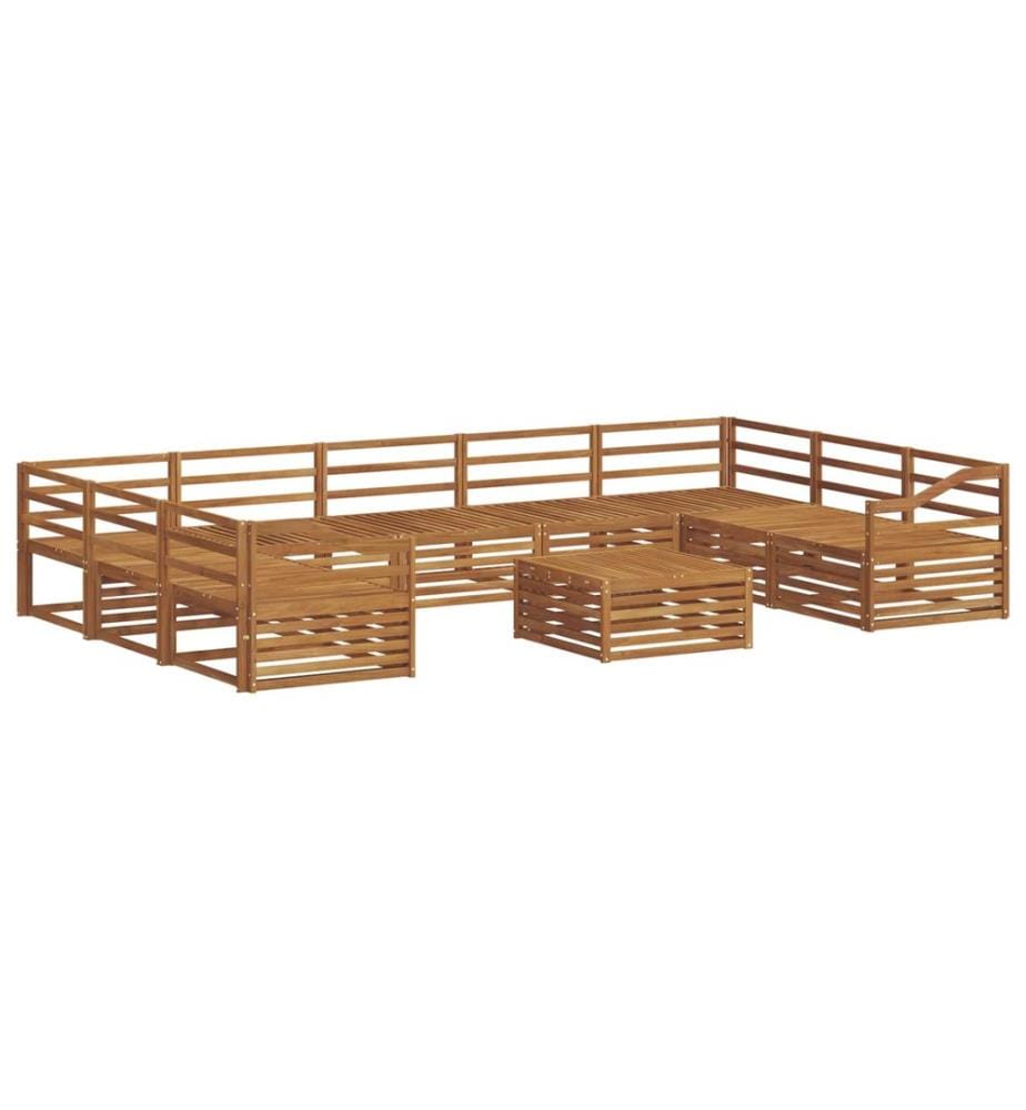 vidaXL Ensemble de canapés d'extérieur 10 pcs Naturel