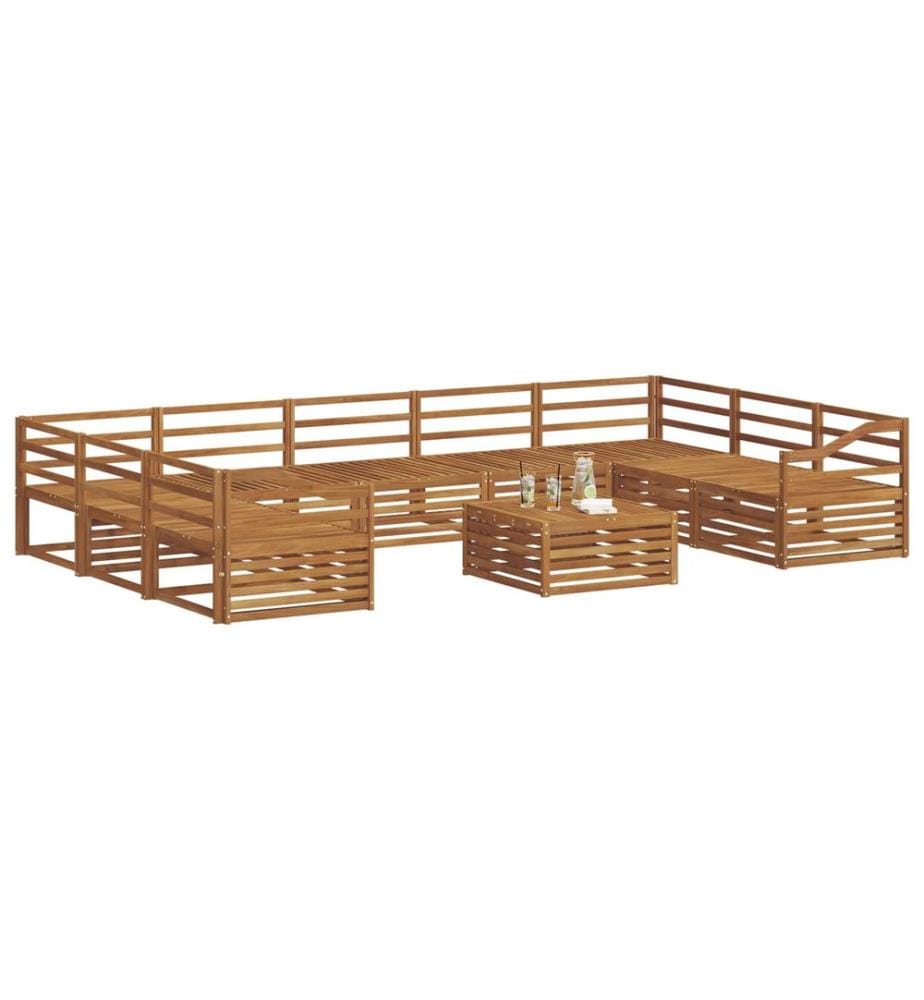 vidaXL Ensemble de canapés d'extérieur 10 pcs Naturel