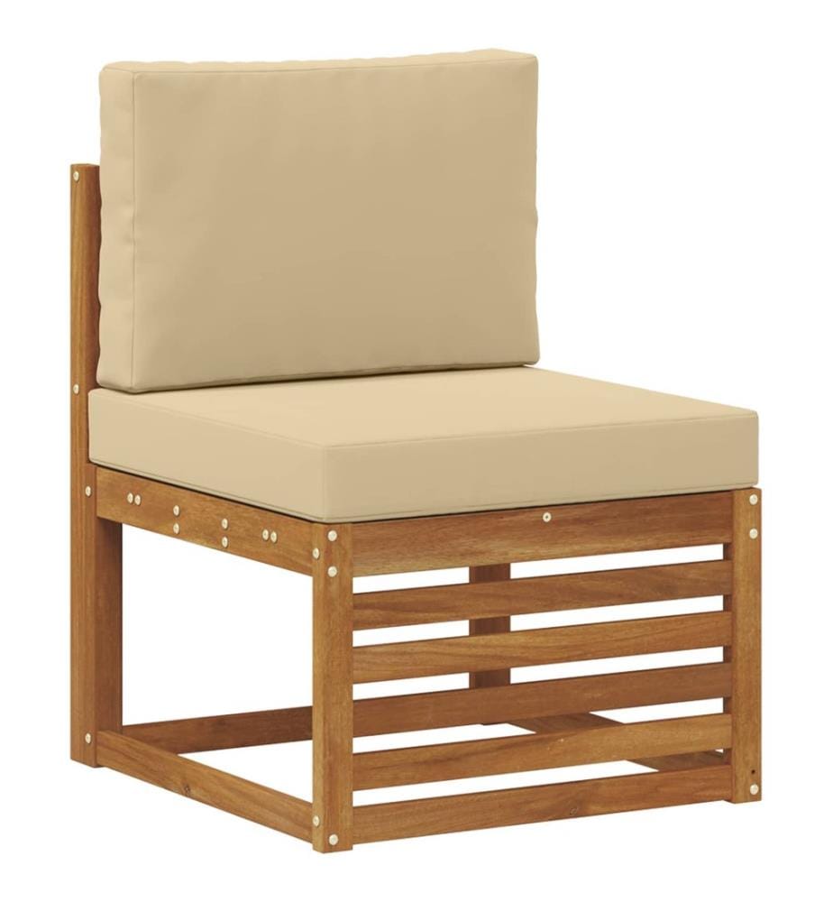 vidaXL Ensemble de canapés d'extérieur 5 pcs Naturel et Beige