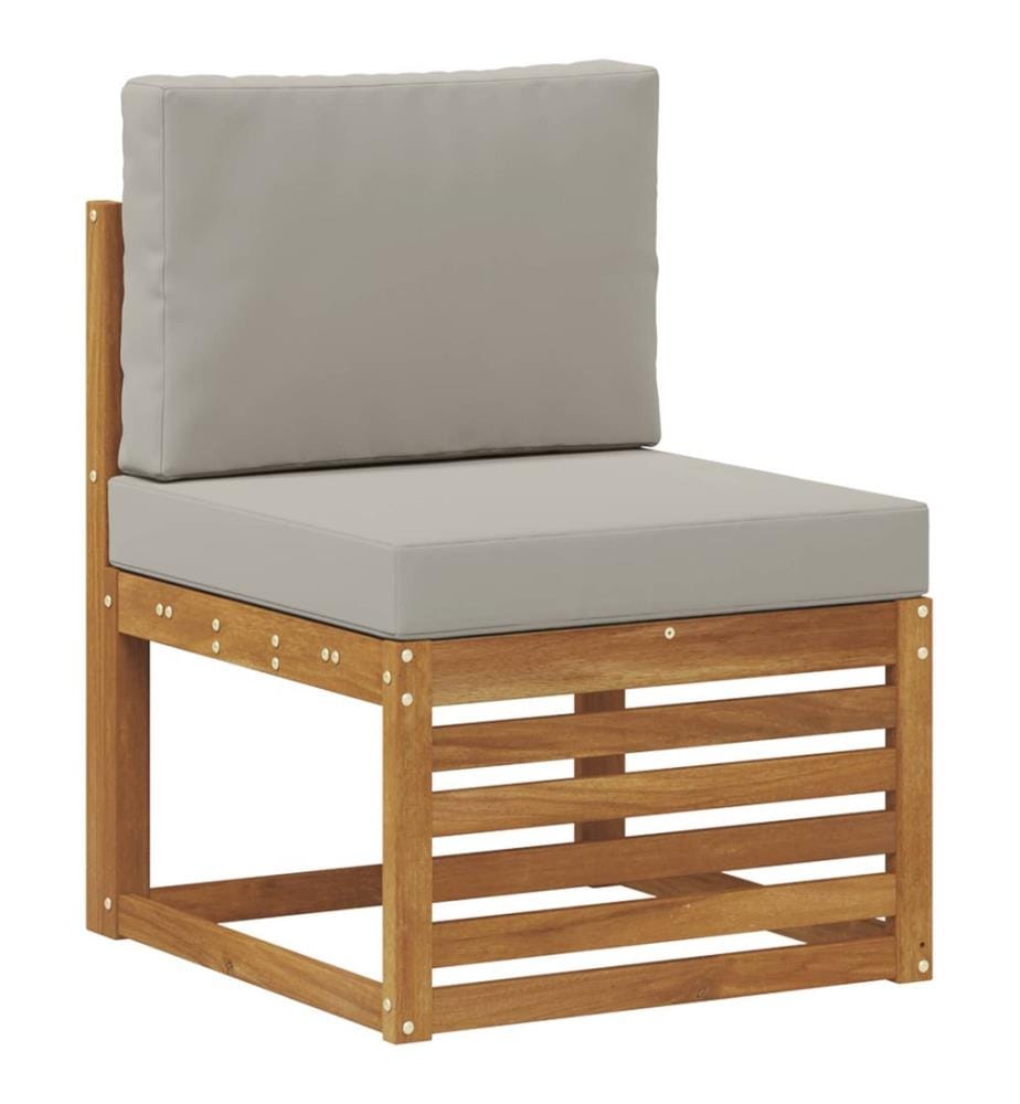 vidaXL Ensemble de canapés d'extérieur 5 pcs Gris Naturel et Clair