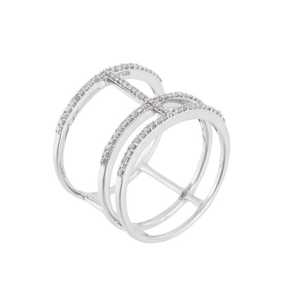 Bague Géométrie - Or Blanc
