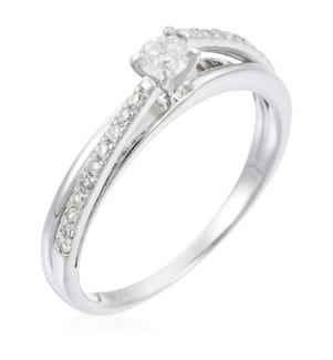 Ring Solitaire Inversion Diamanten 0,11/20 + 0,14/1