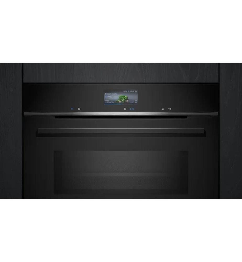 SIEMENS - Einbaubackofen mit Mikrowelle iQ700 HM776G1B1B Schwarz