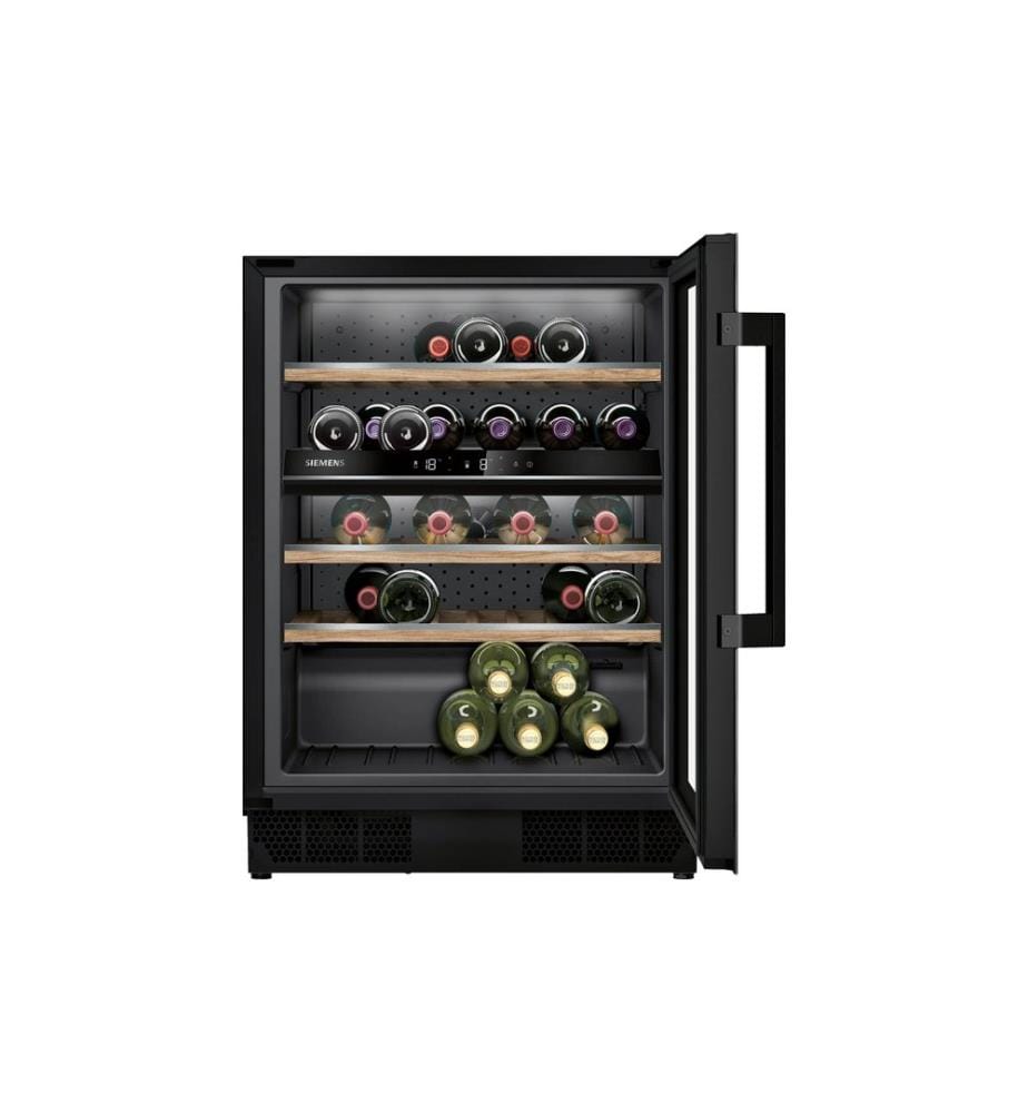 SIEMENS - Cave à vin réfrigérée iQ500 KU21WAHG0 Noir, Changeable, Droite