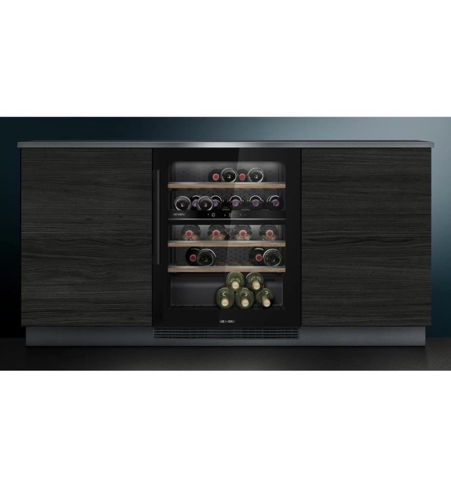 SIEMENS - Cave à vin réfrigérée iQ500 KU21WAHG0 Noir, Changeable, Droite