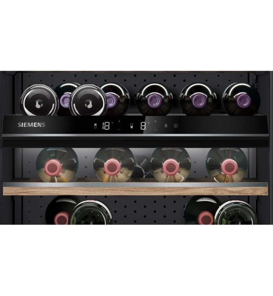 SIEMENS - Cave à vin réfrigérée iQ500 KU21WAHG0 Noir, Changeable, Droite