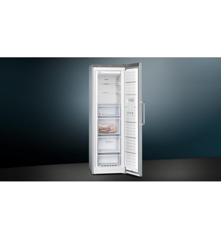 SIEMENS - Gefrierschrank GS36NVIEP Wechselbar/Rechts, Silber