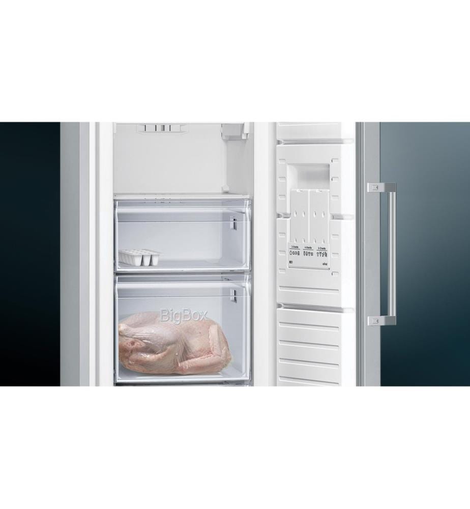 SIEMENS - Gefrierschrank GS36NVIEP Wechselbar/Rechts, Silber