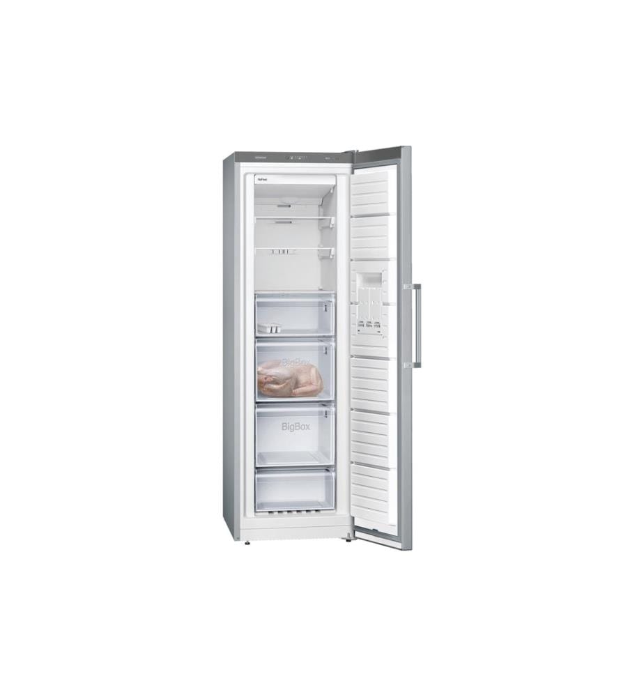 SIEMENS - Gefrierschrank GS36NVIEP Wechselbar/Rechts, Silber