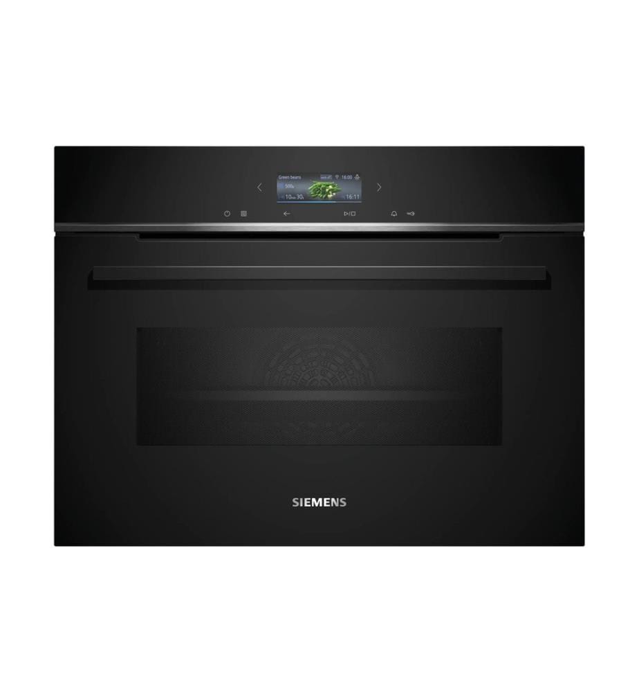 SIEMENS - Einbaubackofen mit Mikrowelle iQ700 CM724G1B1 Schwarz
