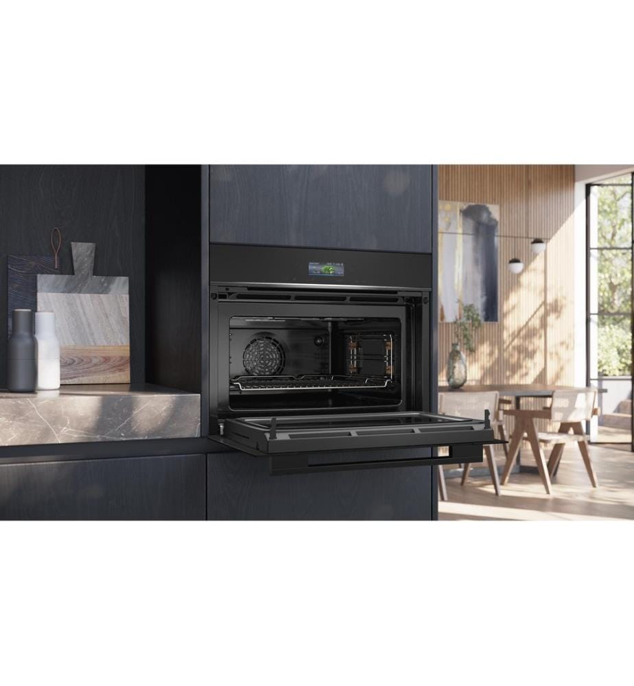 SIEMENS - Einbaubackofen mit Mikrowelle iQ700 CM724G1B1 Schwarz