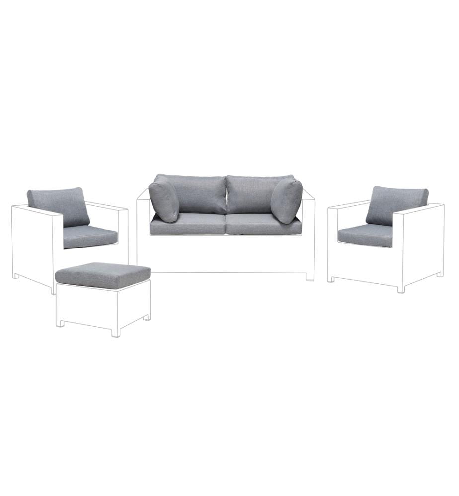 Set de Housses Grises Faciles d'Entretien et Pratiques pour Ensemble de Jardin avec 11 Pièces