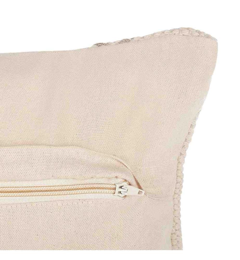 Dekokissen 2er Set Beige Baumwolle 45 x 45 cm Boho-Stil Wohnzimmer Salon Schlafzimmer